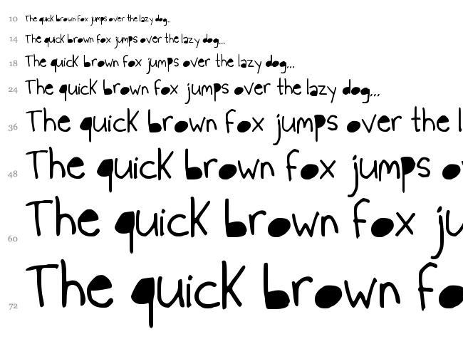 Skinny Black font waterfall